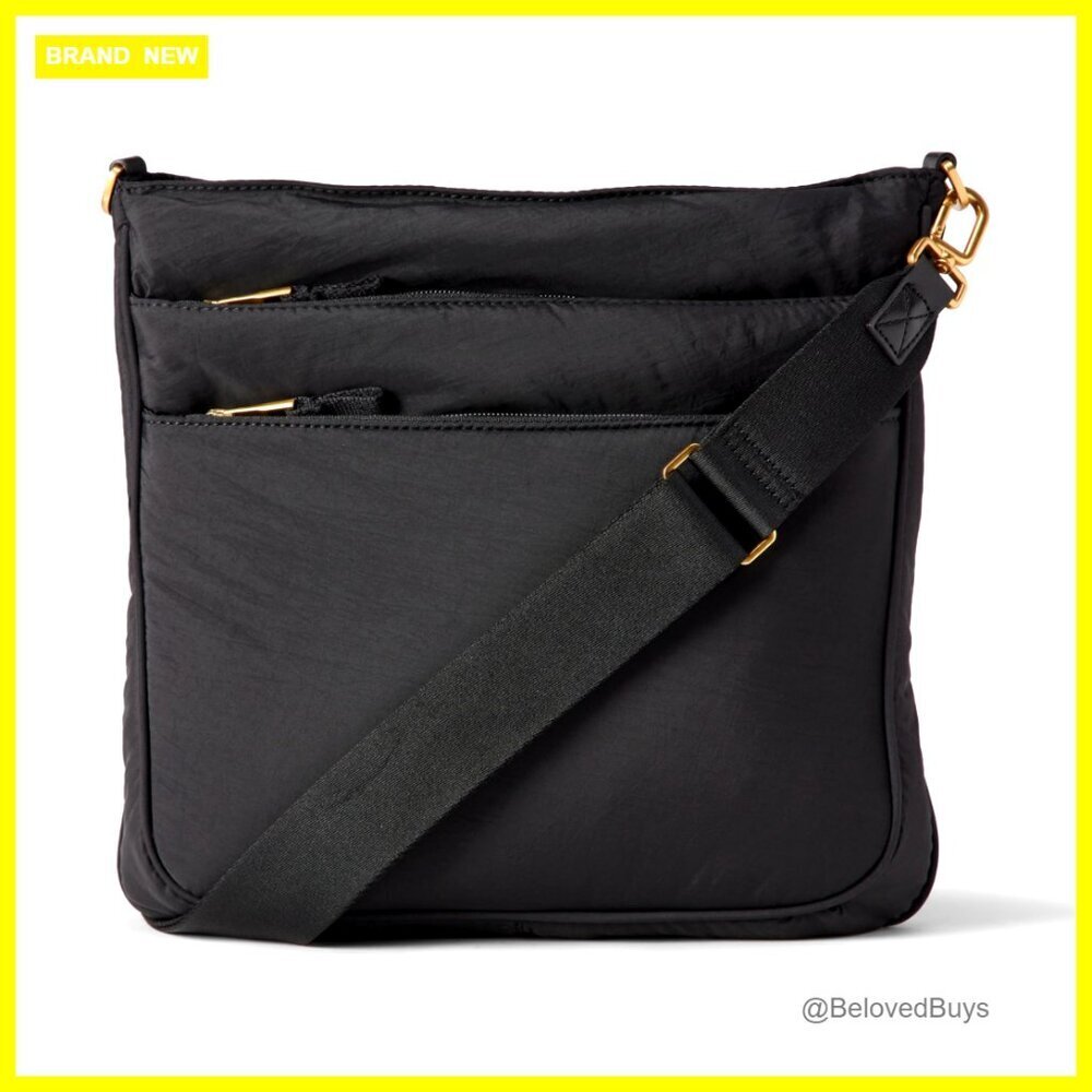 Slim Nylon Crossbody Bag with Multiple Pockets for Travel Essentials